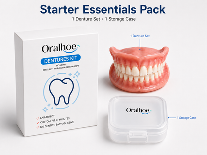 🦷 Instant Full Restoration Dentures – Easy At-Home Fit in Minutes