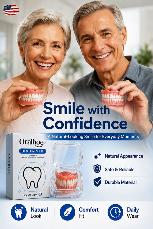 🦷 Instant Full Restoration Dentures – Easy At-Home Fit in Minutes