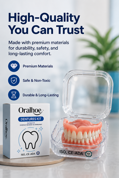 🦷 Instant Full Restoration Dentures – Easy At-Home Fit in Minutes