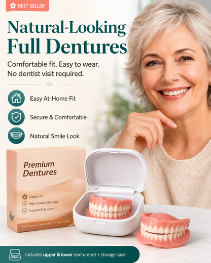 🔥 Custom-Fit Instant Smile Dentures™ – Natural Look & Comfort Fit | 50% OFF Today