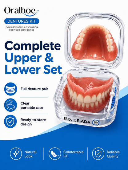 🦷 Instant Full Restoration Dentures – Easy At-Home Fit in Minutes