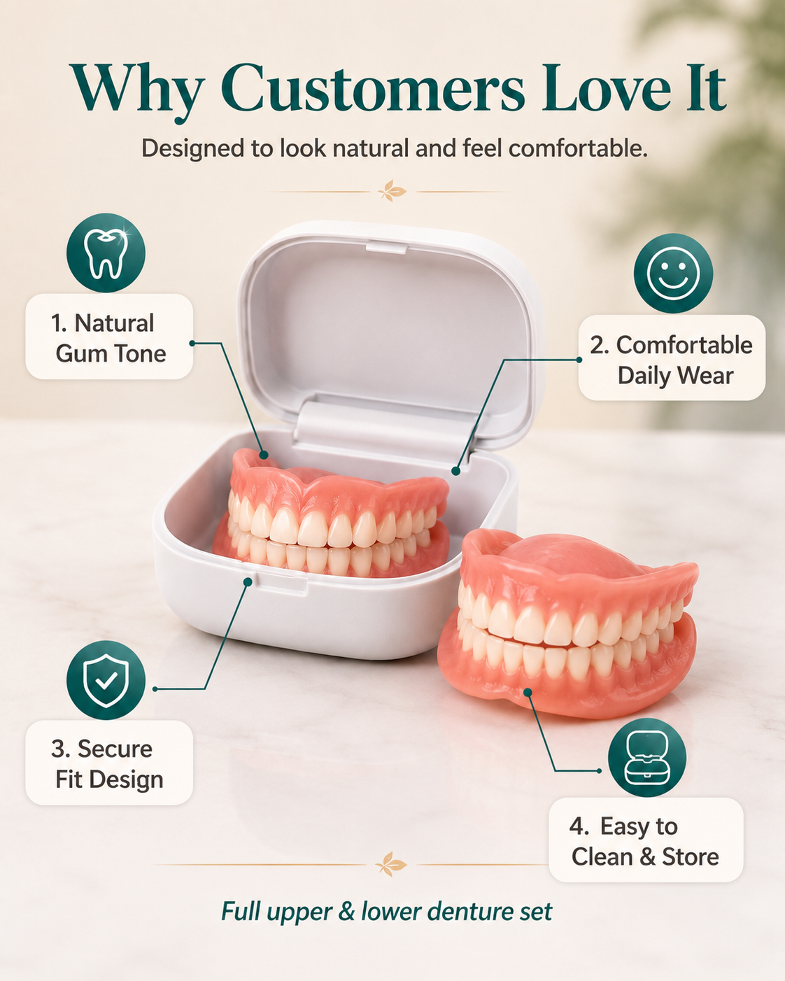 🔥 Custom-Fit Instant Smile Dentures™ – Natural Look & Comfort Fit | 50% OFF Today