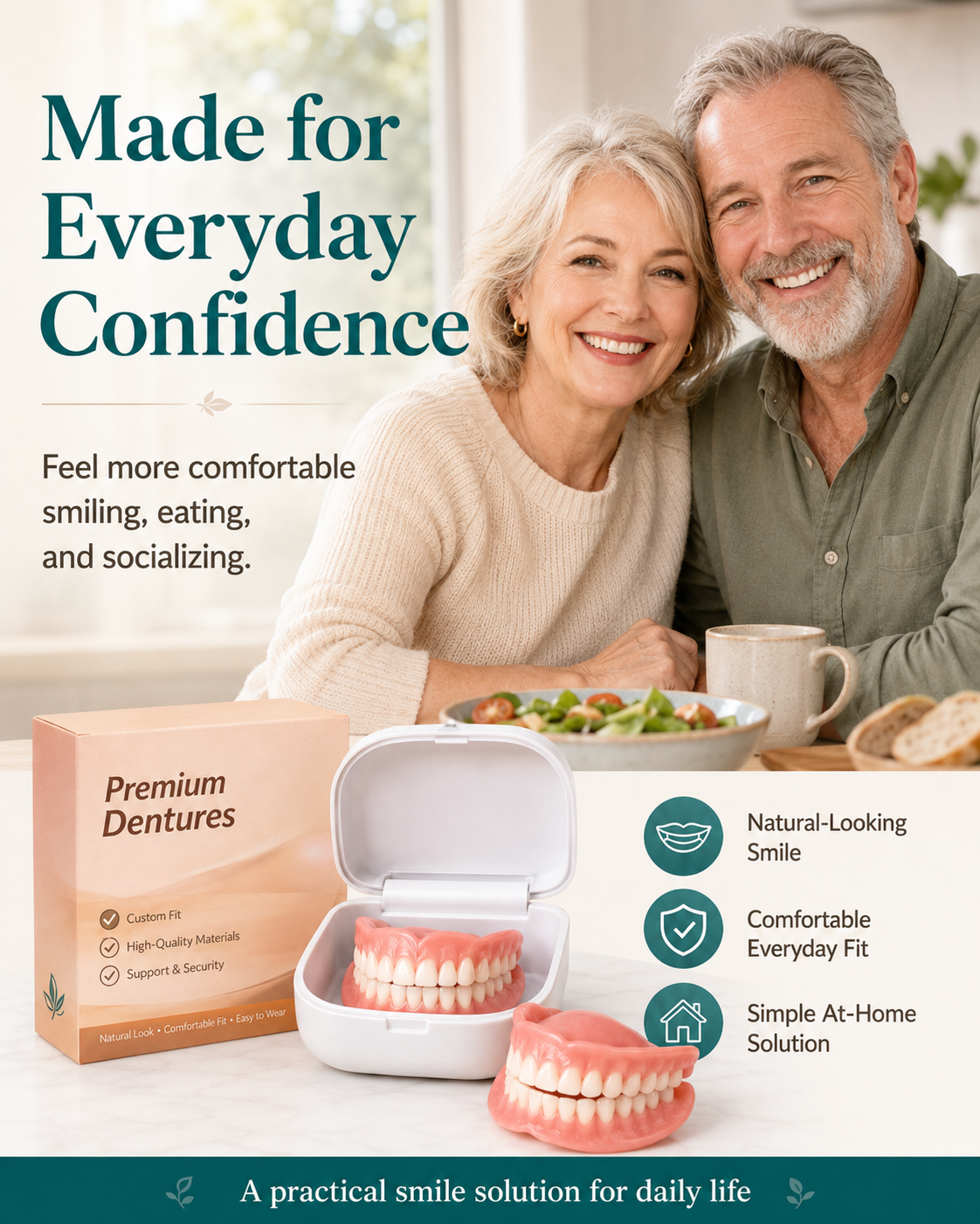 🔥 Custom-Fit Instant Smile Dentures™ – Natural Look & Comfort Fit | 50% OFF Today