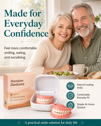 🔥 Custom-Fit Instant Smile Dentures™ – Natural Look & Comfort Fit | 50% OFF Today