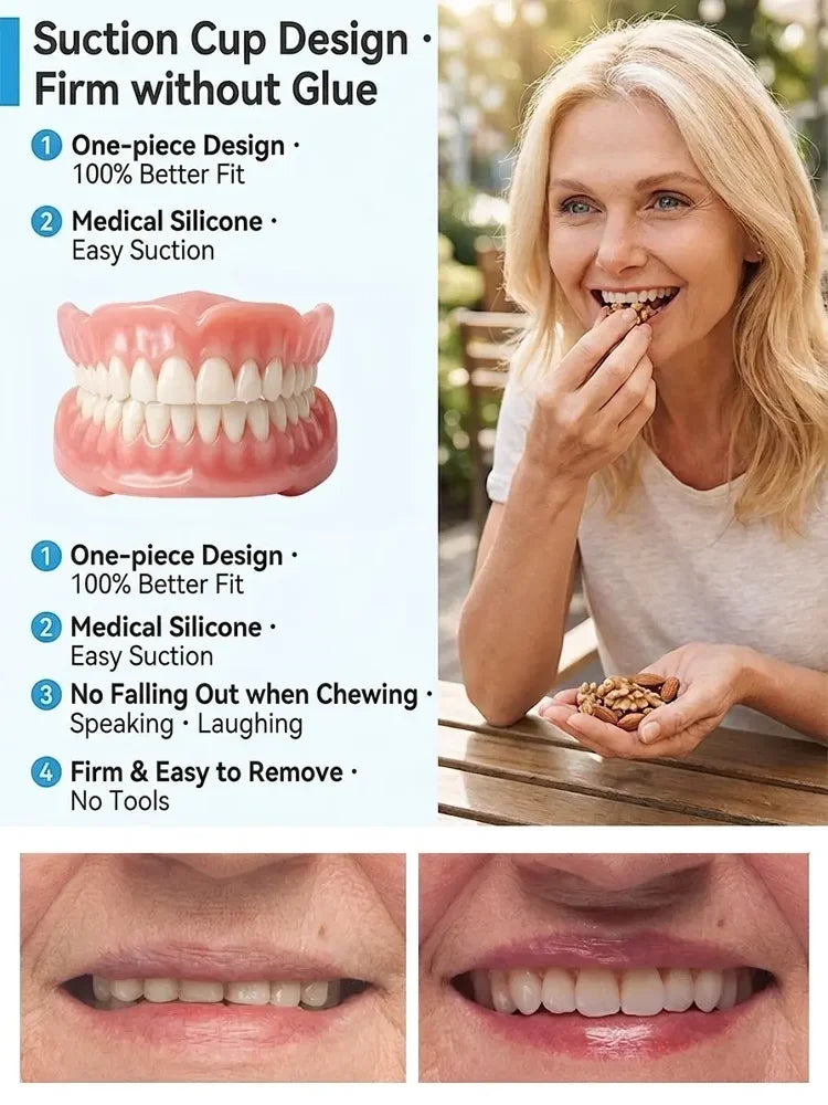 🔥 Custom-Fit Instant Smile Dentures™ – Natural Look & Comfort Fit | 50% OFF Today