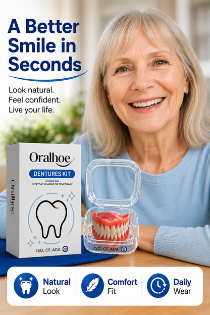 🦷 Instant Full Restoration Dentures – Easy At-Home Fit in Minutes