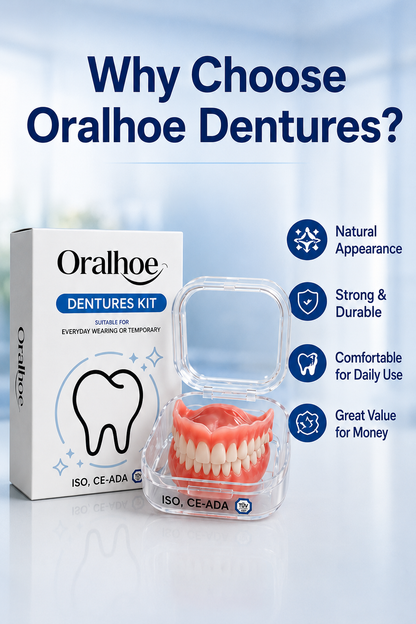 🦷 Instant Full Restoration Dentures – Easy At-Home Fit in Minutes